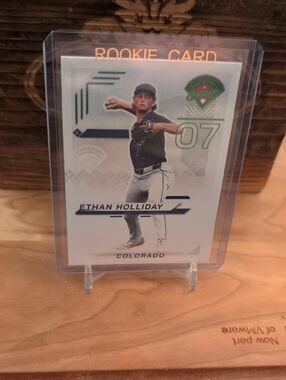 2025 Panini Ethan Holliday Prospect Edition Rookie Card Green Parallel Rockies